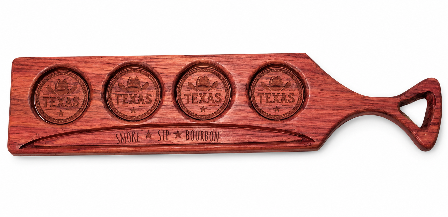 1.  Texas Bourbon Flight Board w/Shot glasses